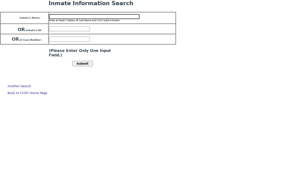 Las Vegas people search in the Clark County in-custody portal