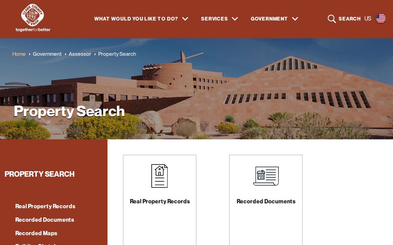 Las Vegas people search through Clark County Assessor property records
